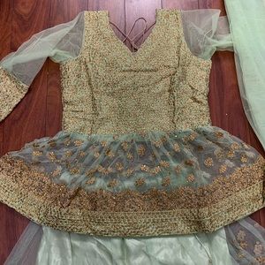 Used like new heavy embellished Indian/Pakistani Lengha party dress
